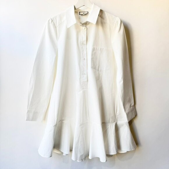 Tuckernuck White Cotton Poplin Callahan Shirt Dress Size S 050 - Picture 2 of 9